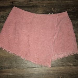 Pink corduroy skort